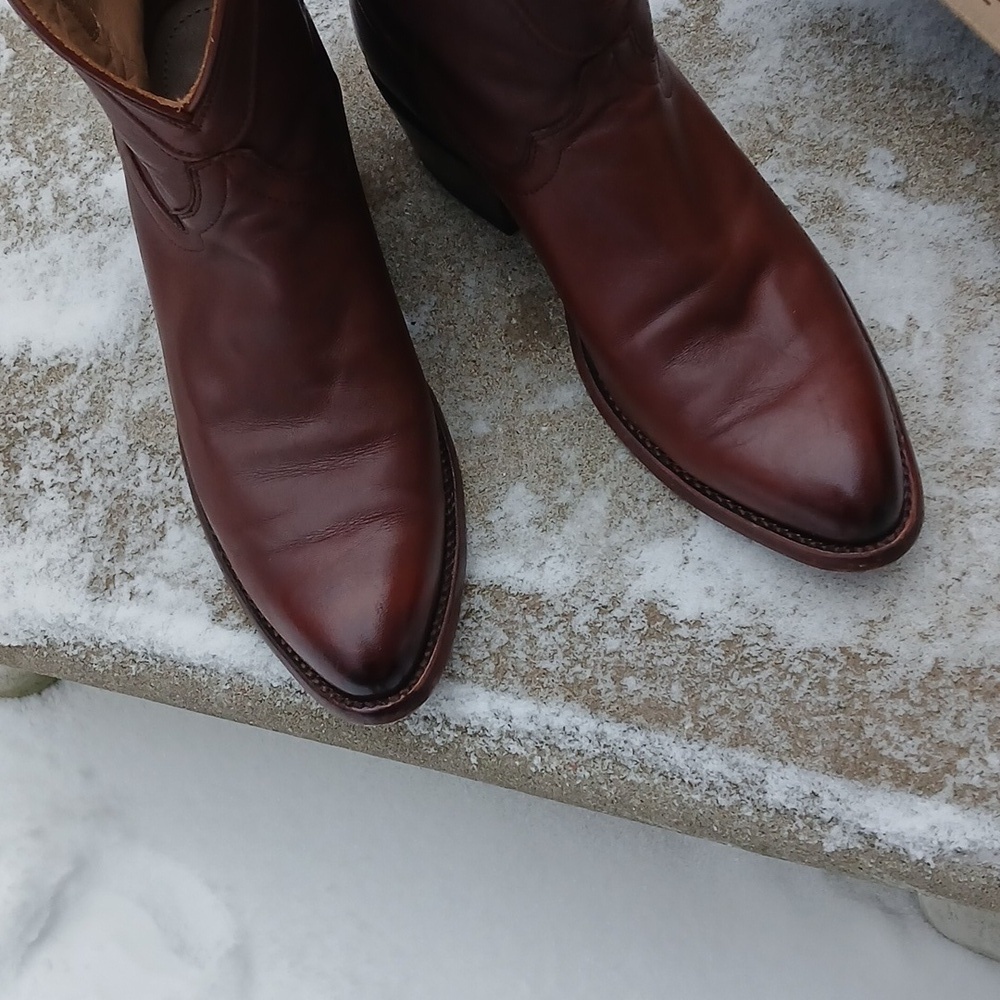 Tecovas The PENNY Brown Leather Cowboy Boots Sz 9.5 - Picture 2 of 16